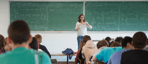 Aula de exatas no INSA, em Lyon