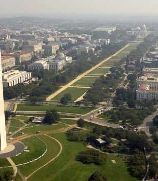 Vista aérea de Washington - bolsas para projetos nos Estados Unidos